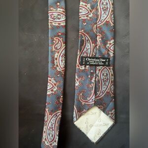 Christian Dior Paisley Neck Tie dress suit tie accessories necktie neck wear